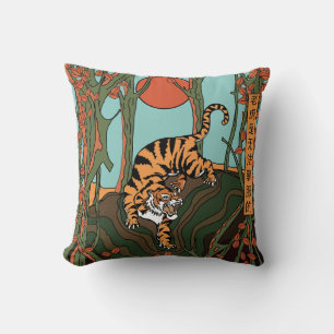 Coussin Tigre dans la forêt (un tigre ne peut être apprivo