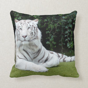 Coussin tigre de Bengale blanc