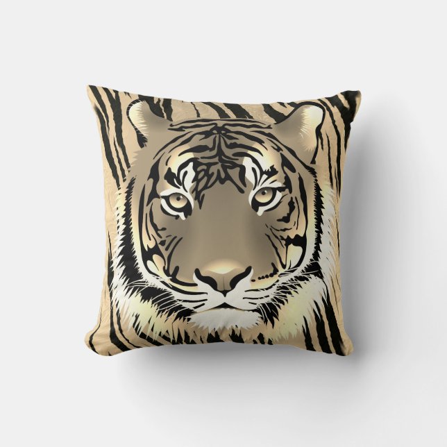 Coussin Tigre majestueux (Recto)