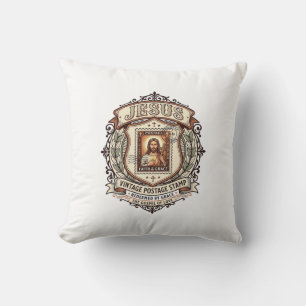 Coussin Timbre vintage Jésus Timbre vintage Jésus