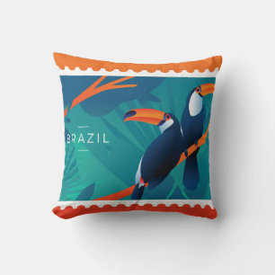 Coussin Timbres-poste de voyage