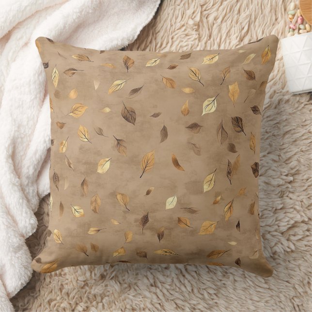Coussin Timeless Botanical – Leaf in Warm Neutrals (4) (Couverture)