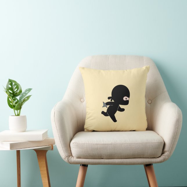 Coussin Tiny Ninja Courir Sur Jaune (Chaise)