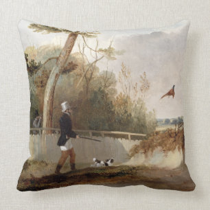 Coussin Tir de faisan (huile sur la toile)