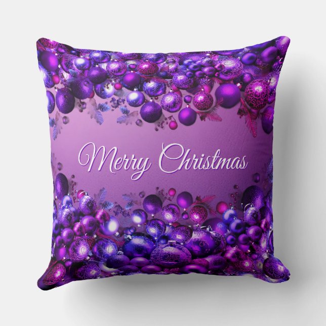 Coussin Tis The Season Christmas Tree Throw Pillow (Verso)