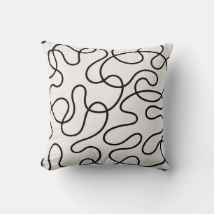 Coussin Tissage de ligne minimaliste