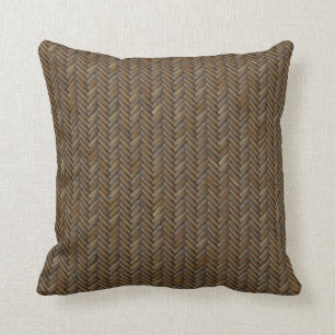 Coussin Tissage en rotin d'osier look Boho panier tissé