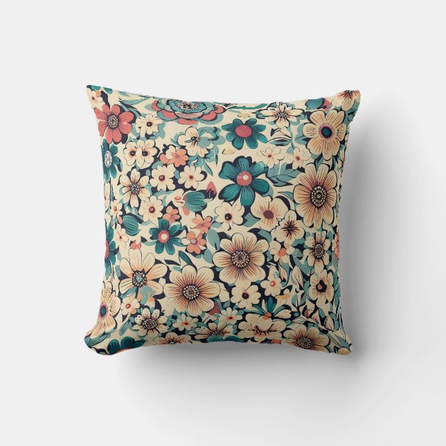 Coussin Tissu de fleurs (Recto)