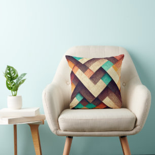 Coussin Tissu en bois Abstrait