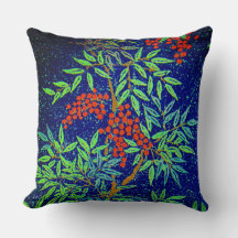 Tissu japonais vintage - Berries et Feuilles