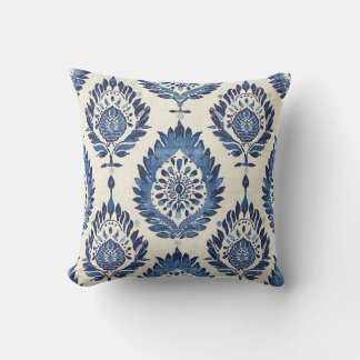 Coussin Tissu Motif Ikat