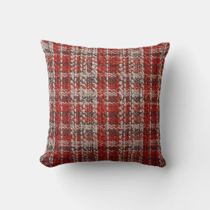 Coussin Tissu taran rouge : Arrière - plan texturé