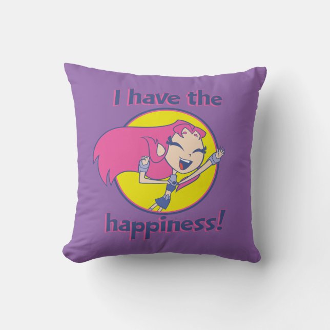 Coussin Titans Ados, allez ! | Starfire "J'Ai Le Bonheur" (Recto)