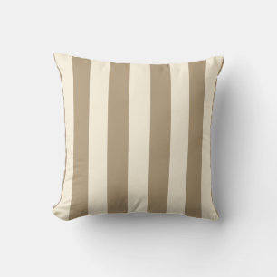 Coussin Tofu Crème Khaki Huitre Rayure