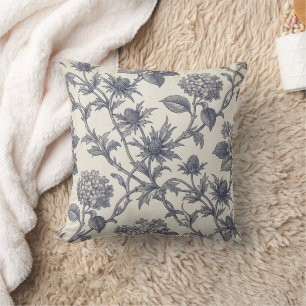 Coussin Toile Botanique Hydrangea & Holly de Mer