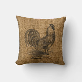 Coussin Toile de jute de Faux de carreau avec l'image de