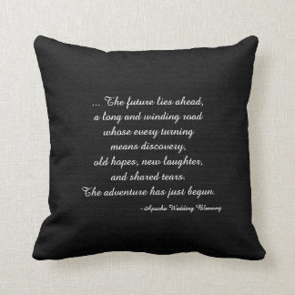 Coussin Toile de jute noire rustique Apache de Faux