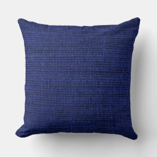 Coussin Toile de jute rustique en lin toile de Burlap bleu