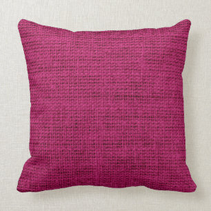 Coussin Toile rustique de toile de jute française de prun