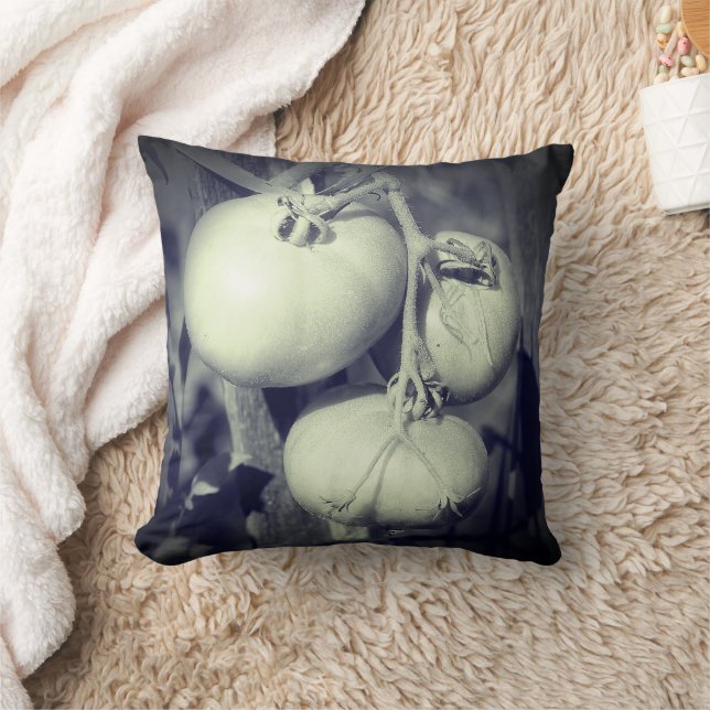 Coussin Tomates Sur La Vigne Noir Et Blanc (Couverture)