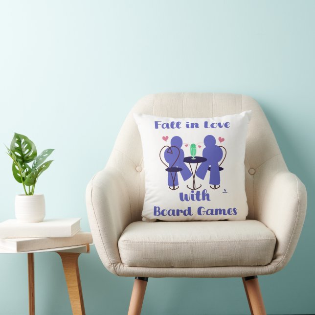 Coussin Tomber Dans L'Amour Avec Les Jeux De Conseil Meepl (Chaise)