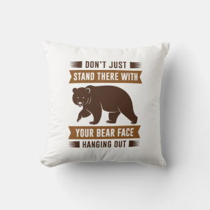 Coussin Ton visage d'ours s'accroche