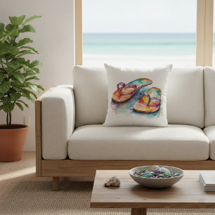 Coussin Tongs de récif arc-en-ciel