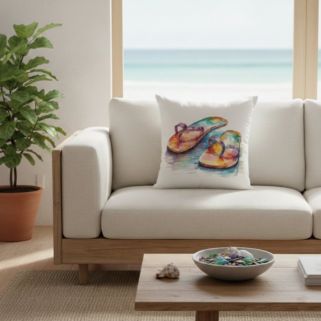 Coussin Tongs de récif arc-en-ciel (Créateur téléchargé)