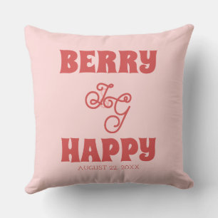 Coussin Tons de couleur fraise Berry Happy pour jeunes mar