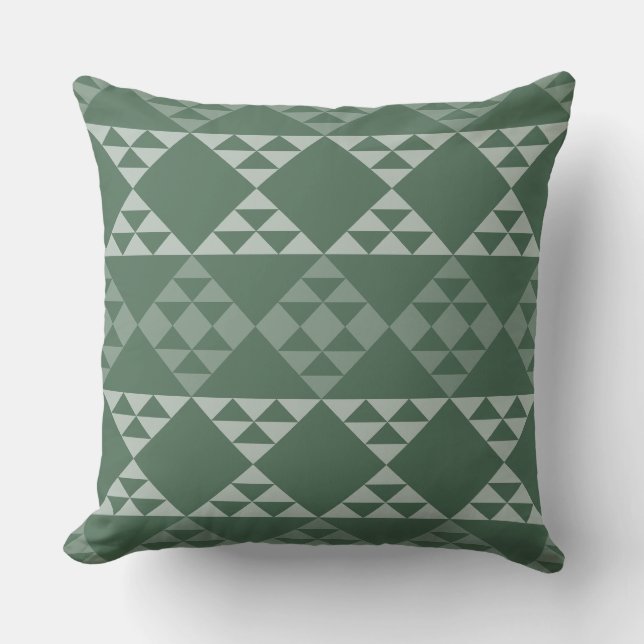 Coussin Tons De Motif Triangle Gris - Jeter L'Oreiller (Recto)