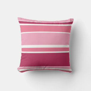 Coussin Tons de rayures roses
