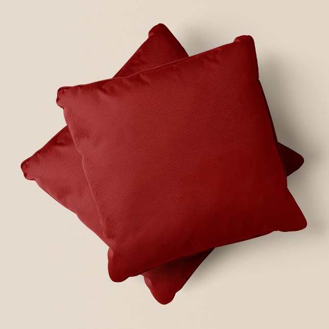 Coussin Tons De Rouge - Rouge Plus Profond - #7B0405 - (Shades Of Red - Deeper Red - #7B0405 - Throw Pillow)