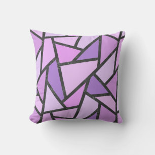 Coussin Tons du motif en vitrail lilas