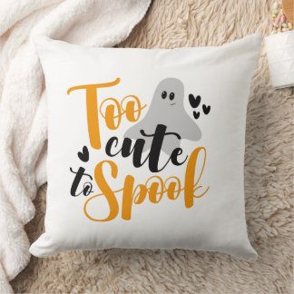 Coussin Too Cute To Spook Ghost Halloween Funny Hoodie