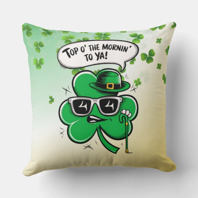 Coussin Top O' Le Shamrock du Mornin' (Verso)