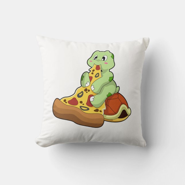 Coussin Tortue à la pizza (Recto)