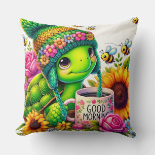 Coussin Tortue adorable avec Mug
