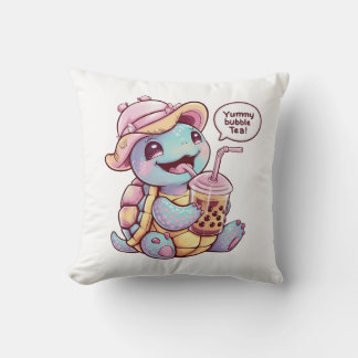 Coussin Tortue caricaturale adorable : Cosy, Kawaii Vibes