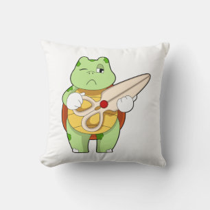 Coussin Tortue en coiffeur avec ciseaux