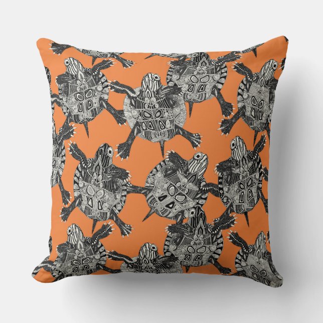 Coussin tortue persimmon (Recto)