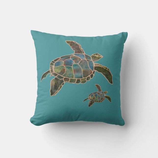 Coussin - Tortues de mer (Recto)