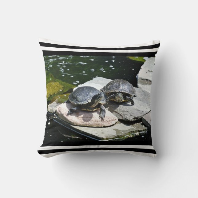 Coussin Tortues jumelles - (Recto)