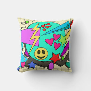 Coussin Totalement Toon Nineties Flashback Motif de dessin