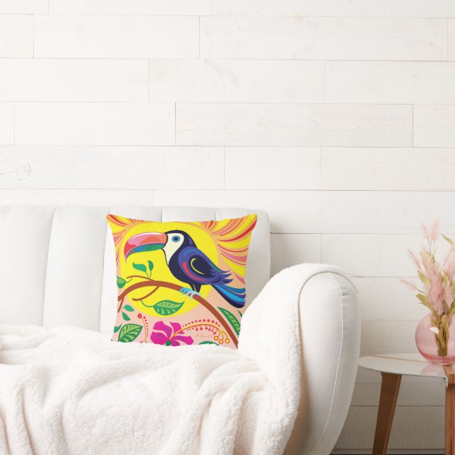 Coussin Toucan Tropical (Canapé)