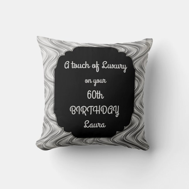 Coussin Touch of Luxury 60th Birthday design (Recto)