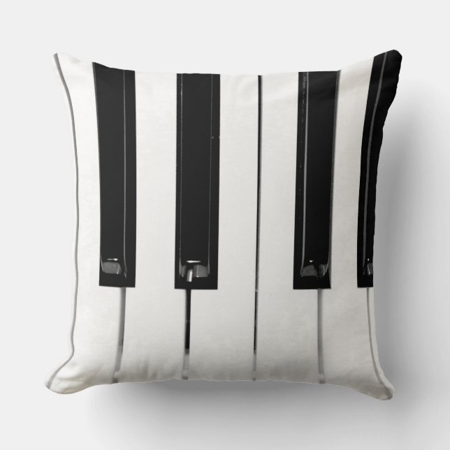 Coussin Touches de clavier de piano (Recto)