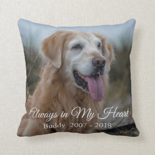 Coussin Toujours dans mon cœur Photo de chien Sympathie Mé