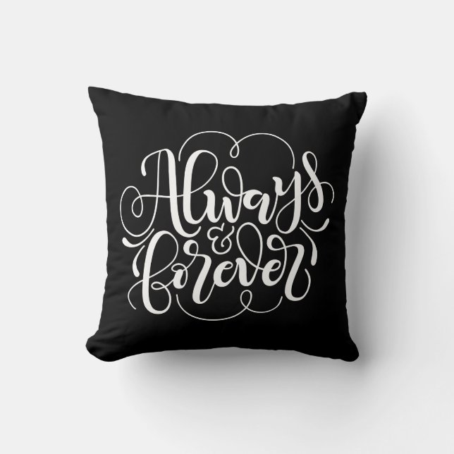 Coussin Toujours et pour toujours - couleur personnalisée  (Recto)