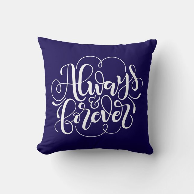 Coussin Toujours et pour toujours - couleur personnalisée  (Recto)