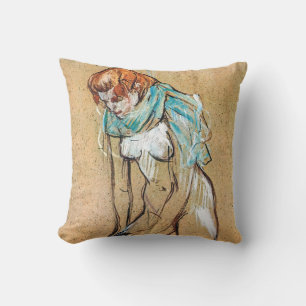 Coussin Toulouse-Lautrec - Femme relevant ses bas